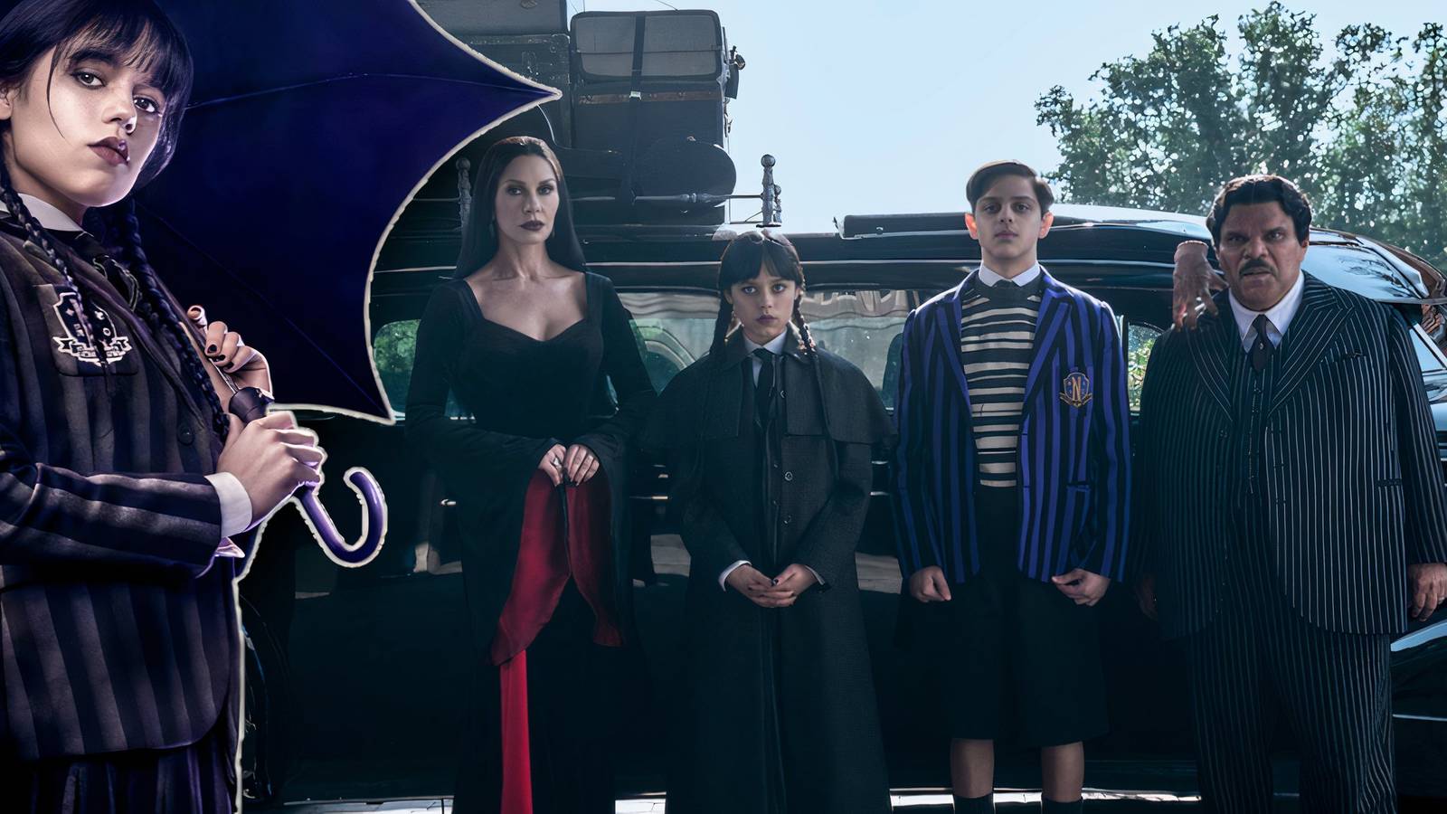 The Addams family in Wednesday.