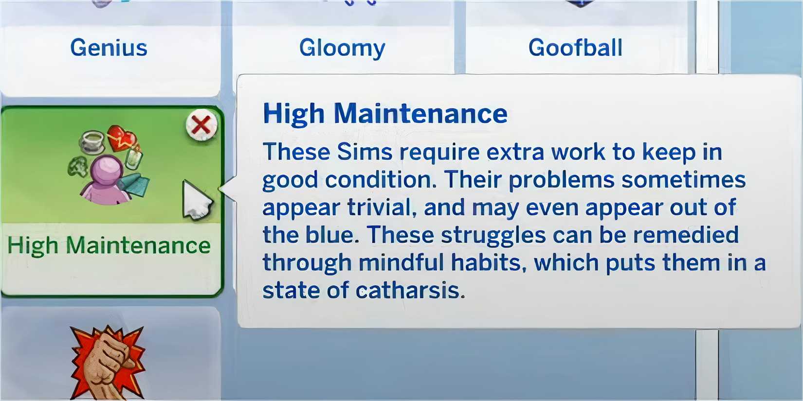 High Maintenance trait - sims 4
