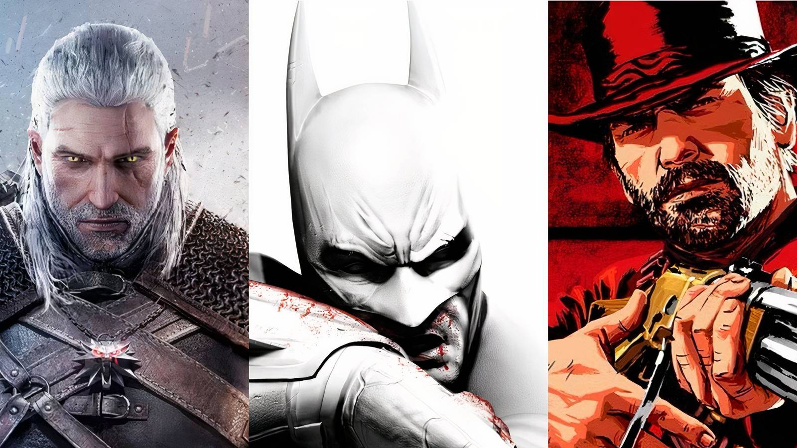 Witcher 3, Batman Arkham City, Red Dead Redemption 2