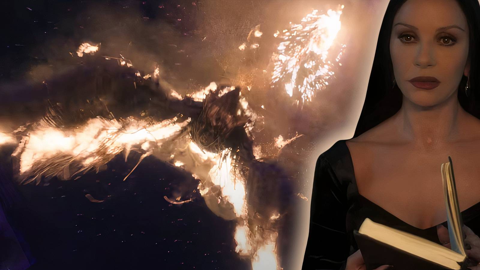 Morticia in Wednesday Trailer.