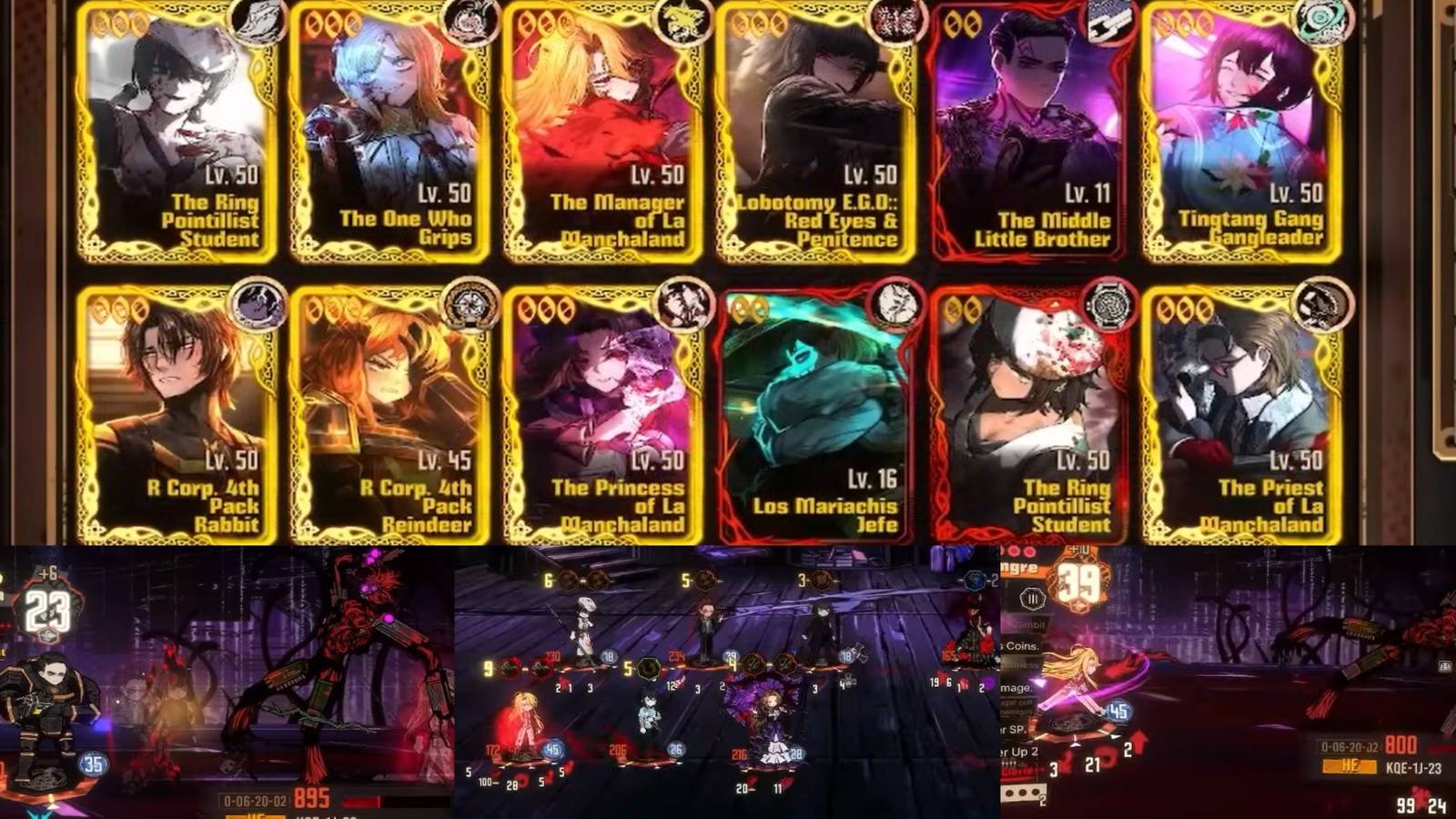 Limbus Company best bleed teams mixed gameplay collage