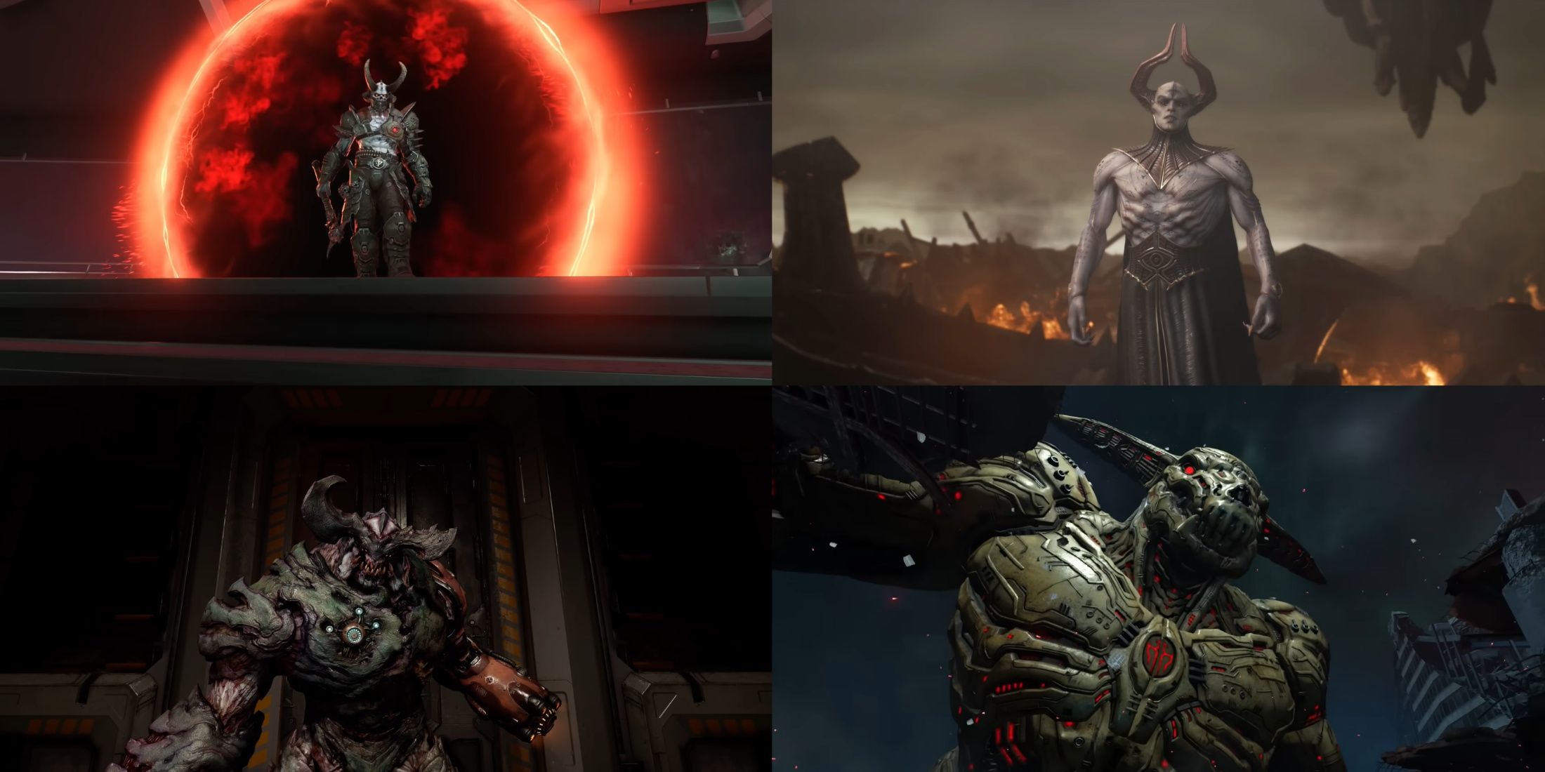 Doom Eternal Doom 2016 and Doom The Dark Ages Marauder Ahzrak Cyber ​​Demon and his Icon