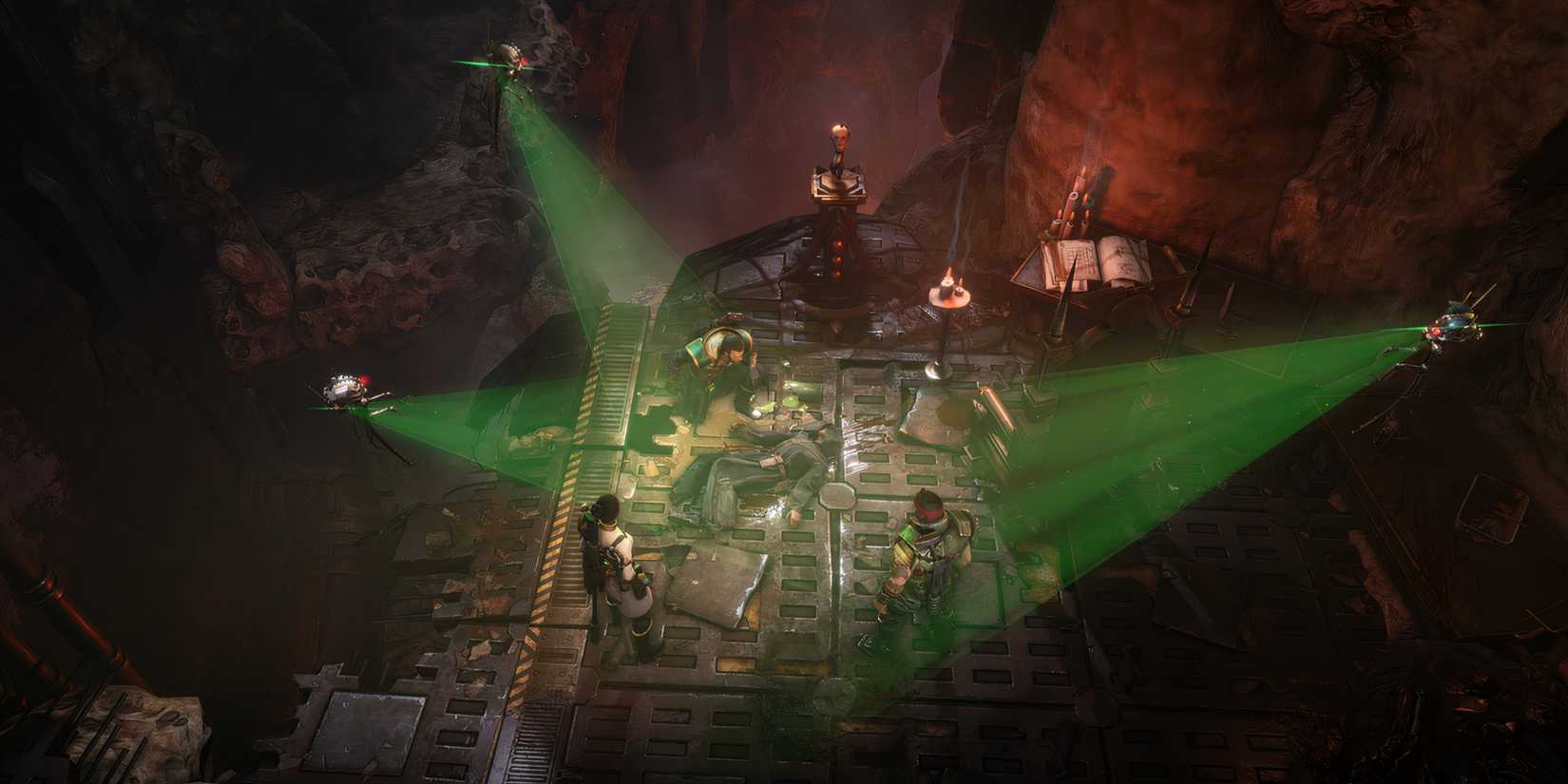 7 Exciting Reveals about Warhammer 40,000: Dark Heresy players investigate a murder site