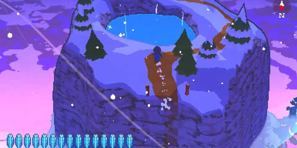 A Short Hike Hot Spring On a Snowy Mountain