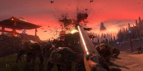 Serious Sam: Siberian Mayhem: Gnaar being shot with a shotgun