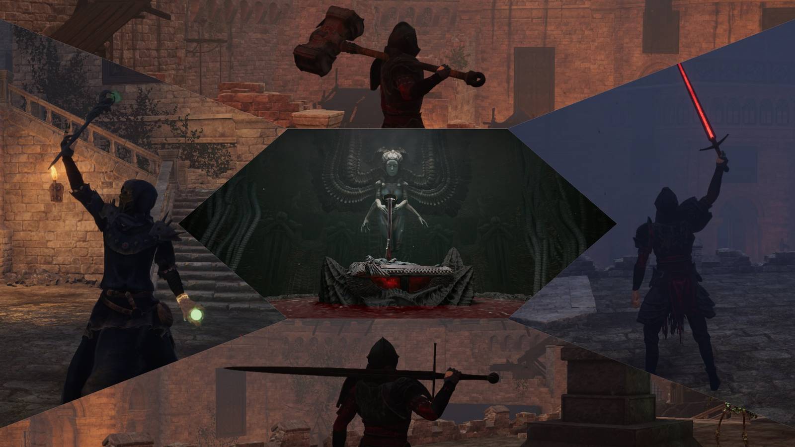 Tainted Grail The Fall Of Avalon best early game weapons mixed gameplay collage