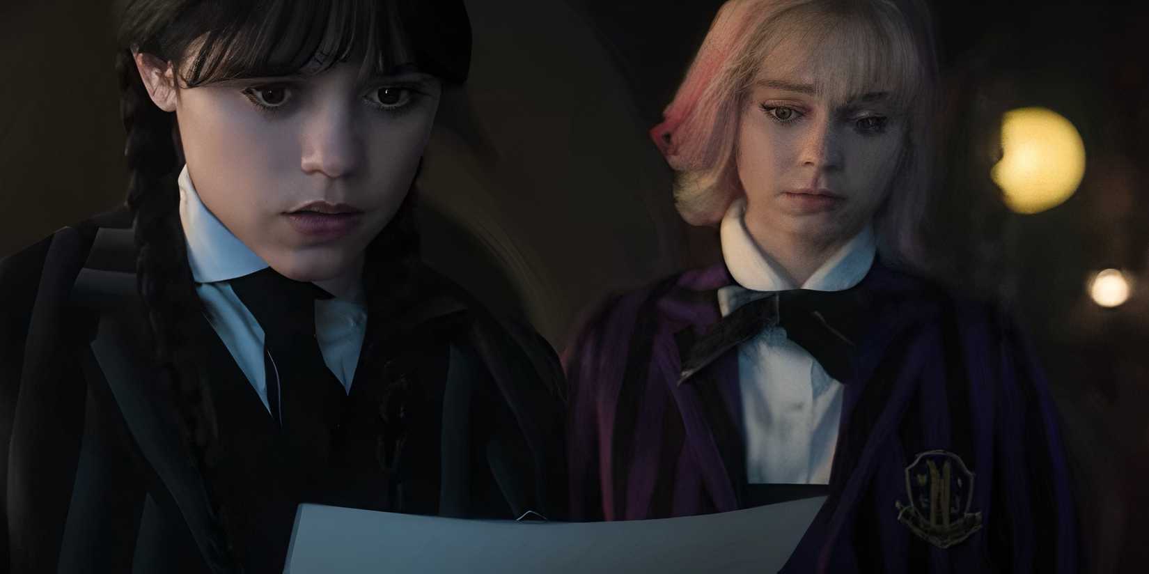 Enid and Wednesday in Wednesday Season 2.