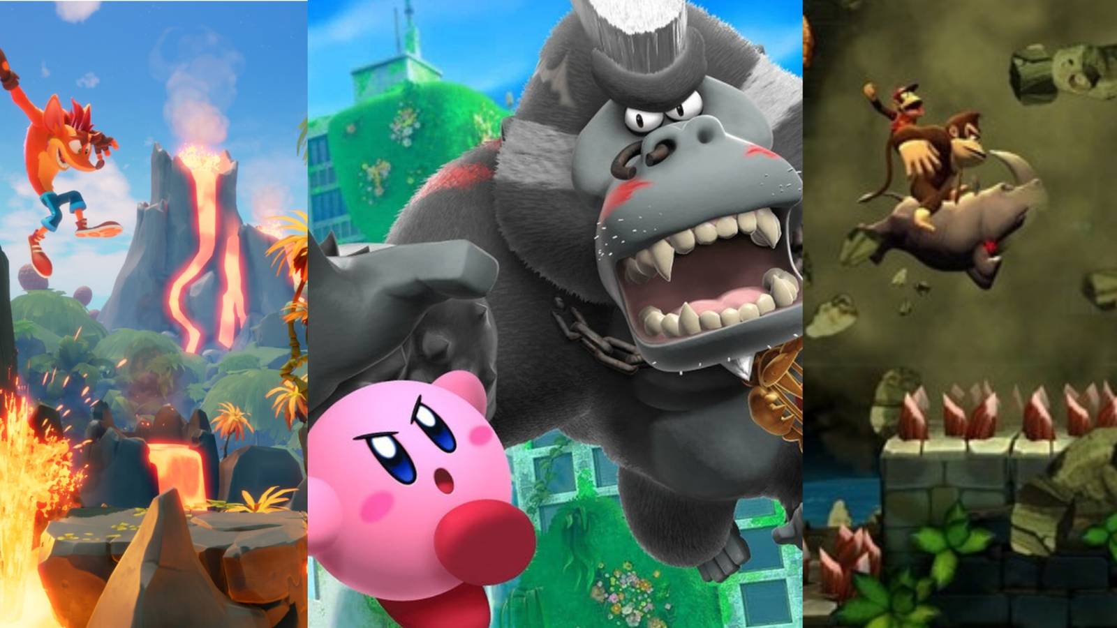 Crash Bandicoot 4: It's About Time, Kirby and the Forgotten Land, Donkey Kong Country Returns HD