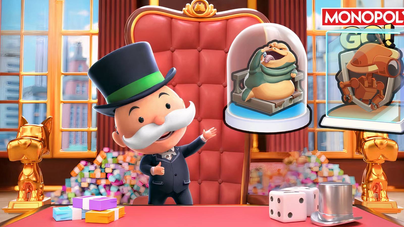 Monopoly GO Jabba the Hutt Token & Pit Droid Shield