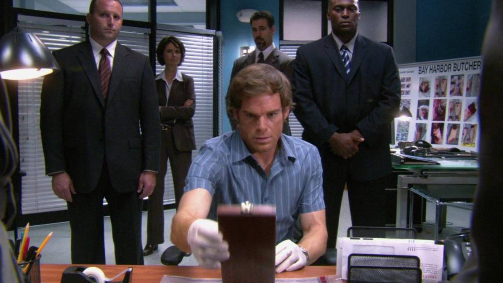 Dexter with his blood slide box