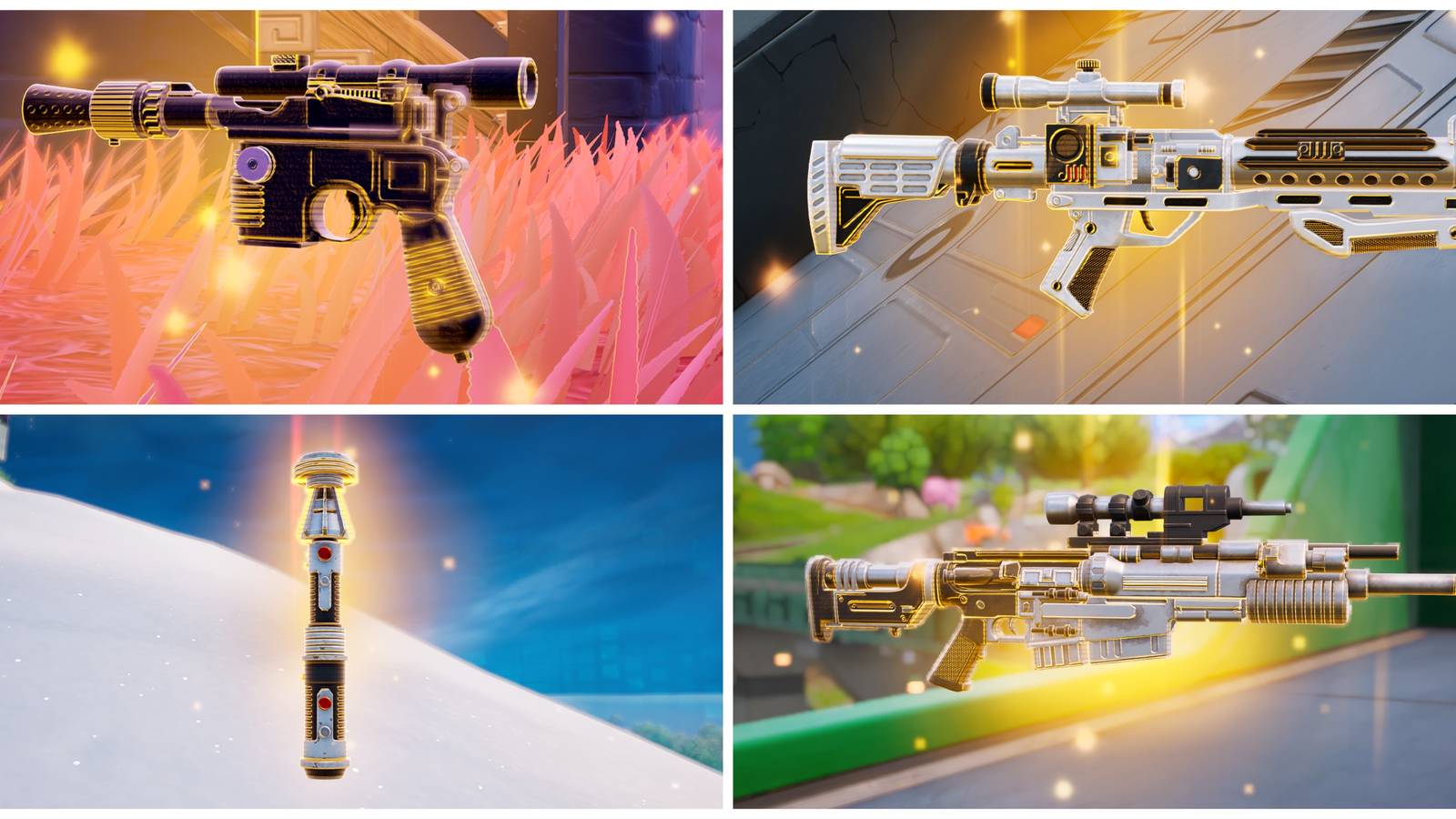 Mythic Weapons in Fortnite x Star Wars