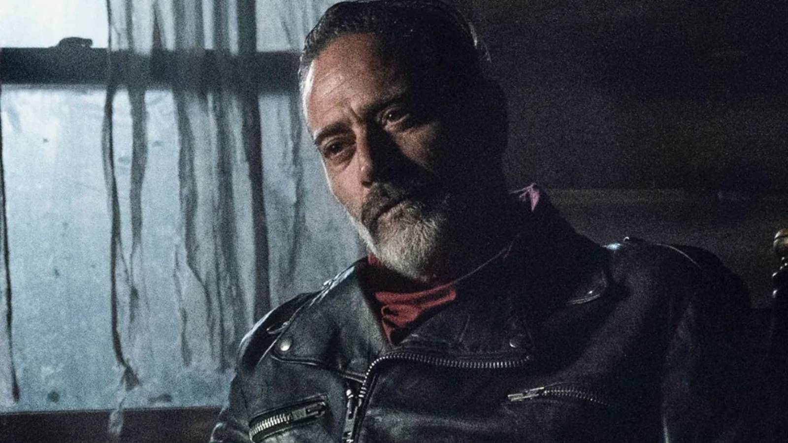 Negan in a tense scene in The Walking Dead