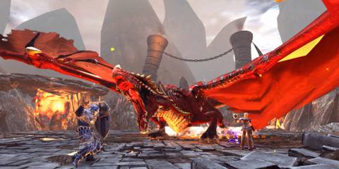Neverwinter fight against the red dragon