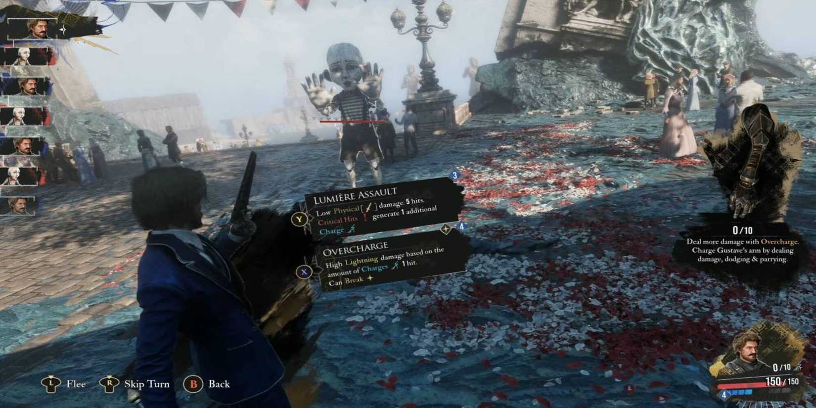 Gustave about to attack enemy