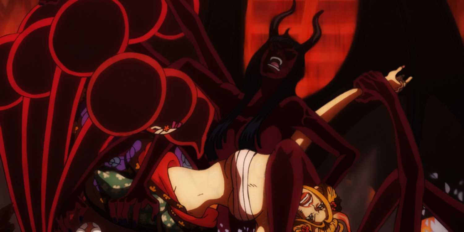 Nico Robin using Demonio Fleur Gran Jacuzzi Clutch on Black Maria - One Piece