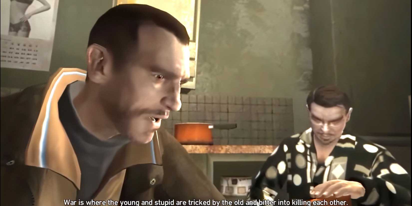 Niko Bellic talking in GTA 4