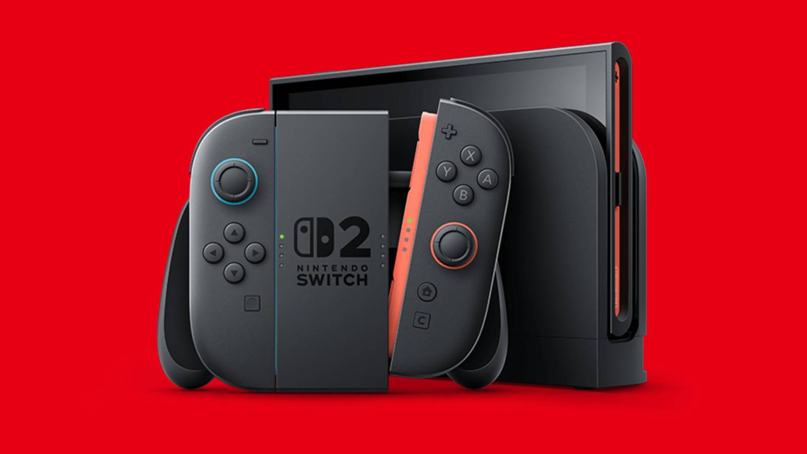 nintendo switch 2 promo image red background