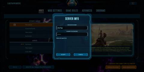 Non-Dedicated Server Info ARK Survival Ascended