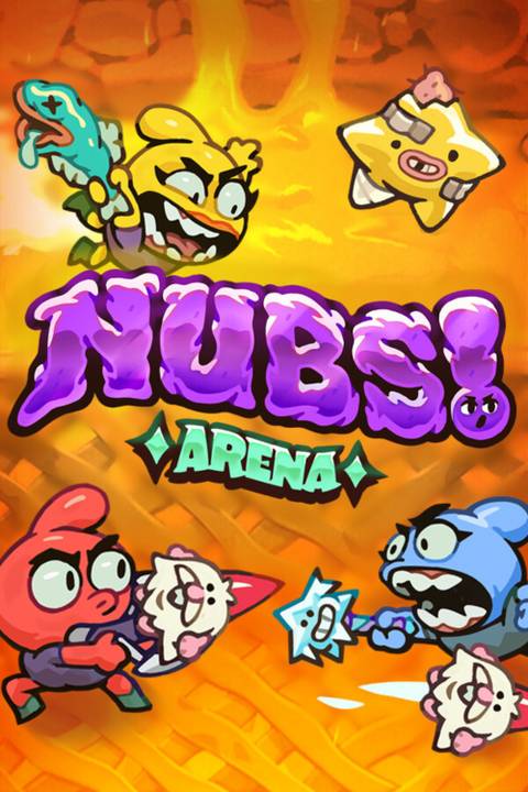 Nubs! Arena video game cover art tag