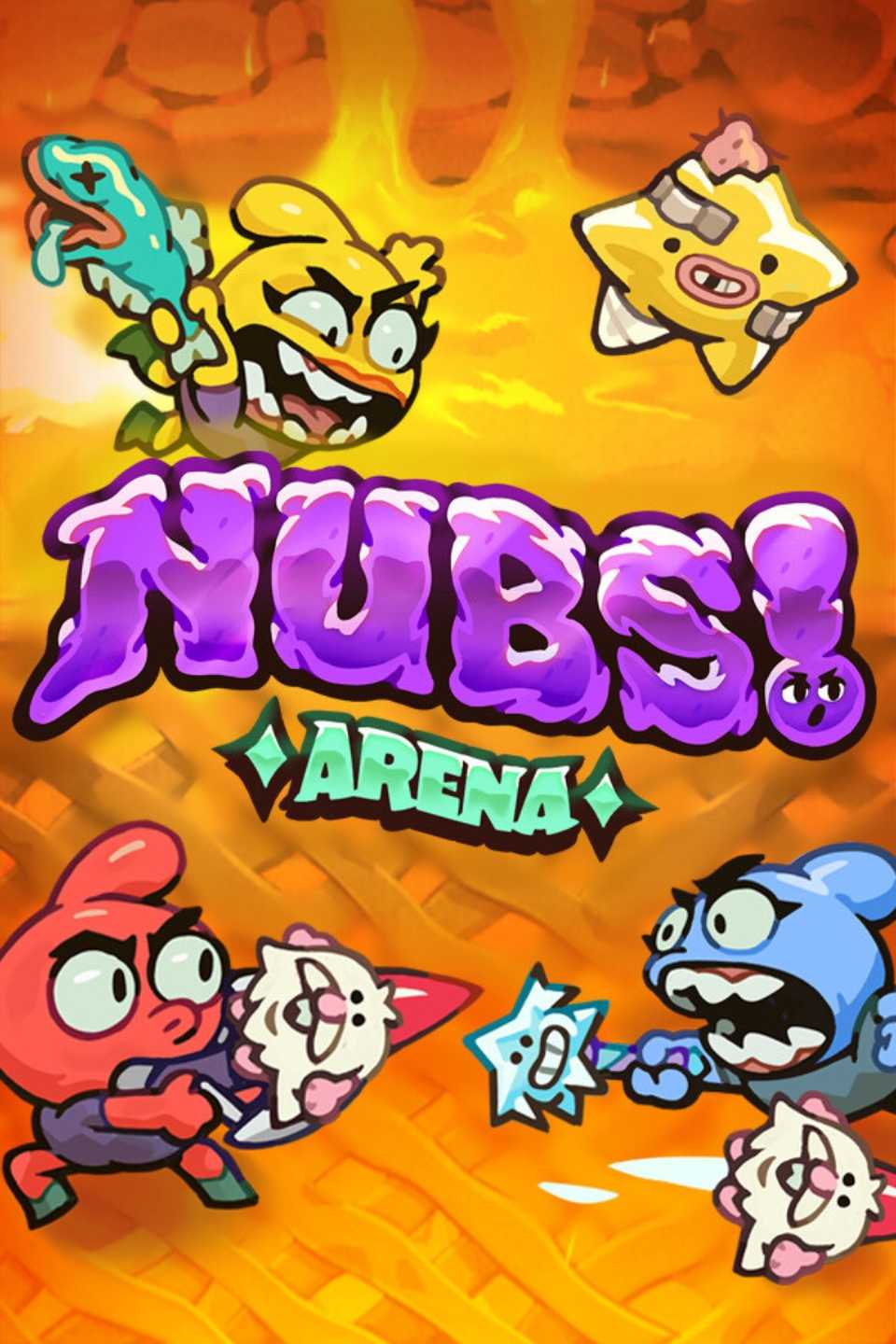 Nubs! Arena video game cover art tag