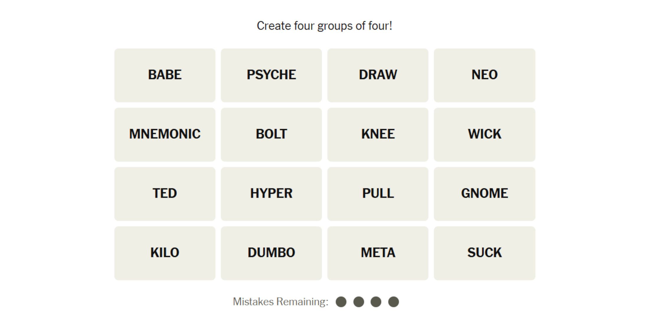 Five Hunnet ‎– The Mnemonic New York Times Connections Hints and Answers for #703 May 14
