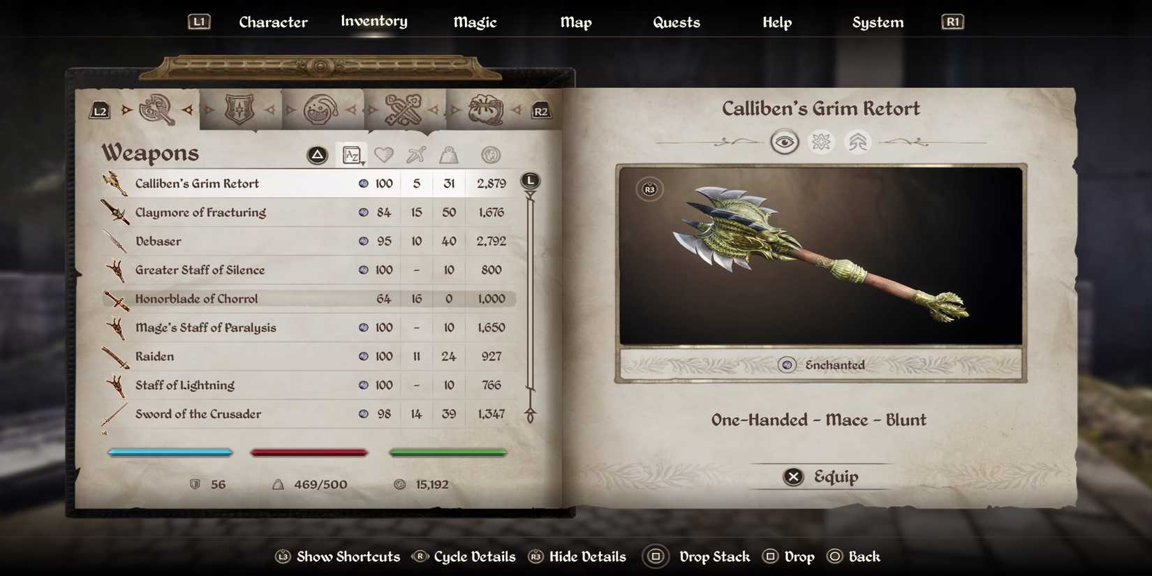 The Elder Scrolls 4 Oblivion Remastered Callibens Grim Retort