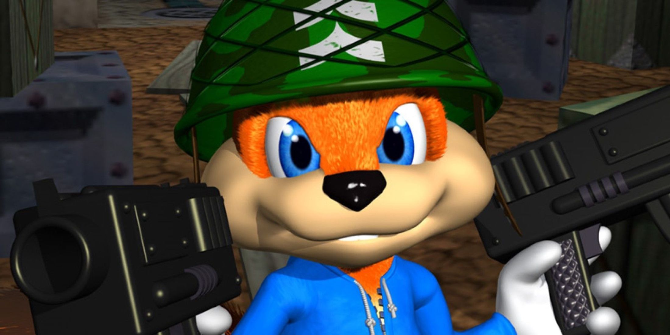 Official image of the game's multiplayer mode - Conker's Bad Fur Day
