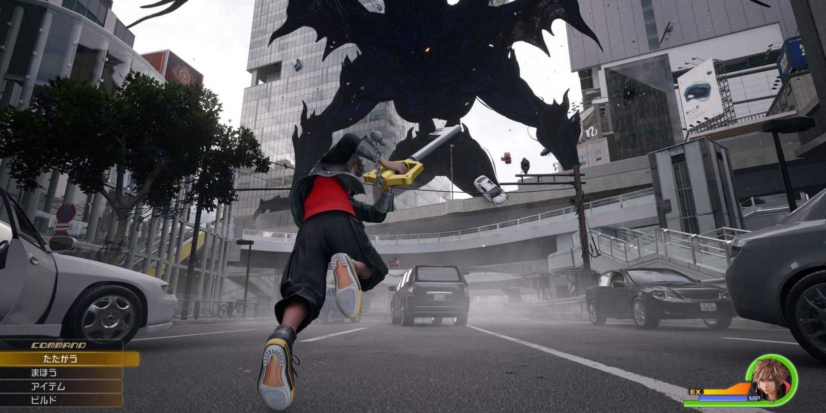 Old screenshot of Sora fighting a Darkside - Kingdom Hearts 4