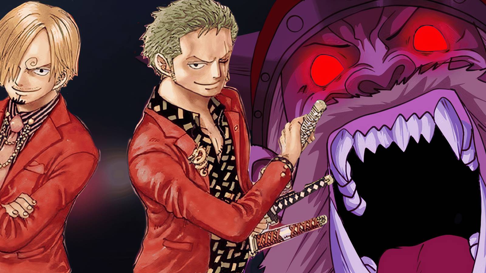 One Piece Zoro Sanji Vs Dorry Brogy (1)