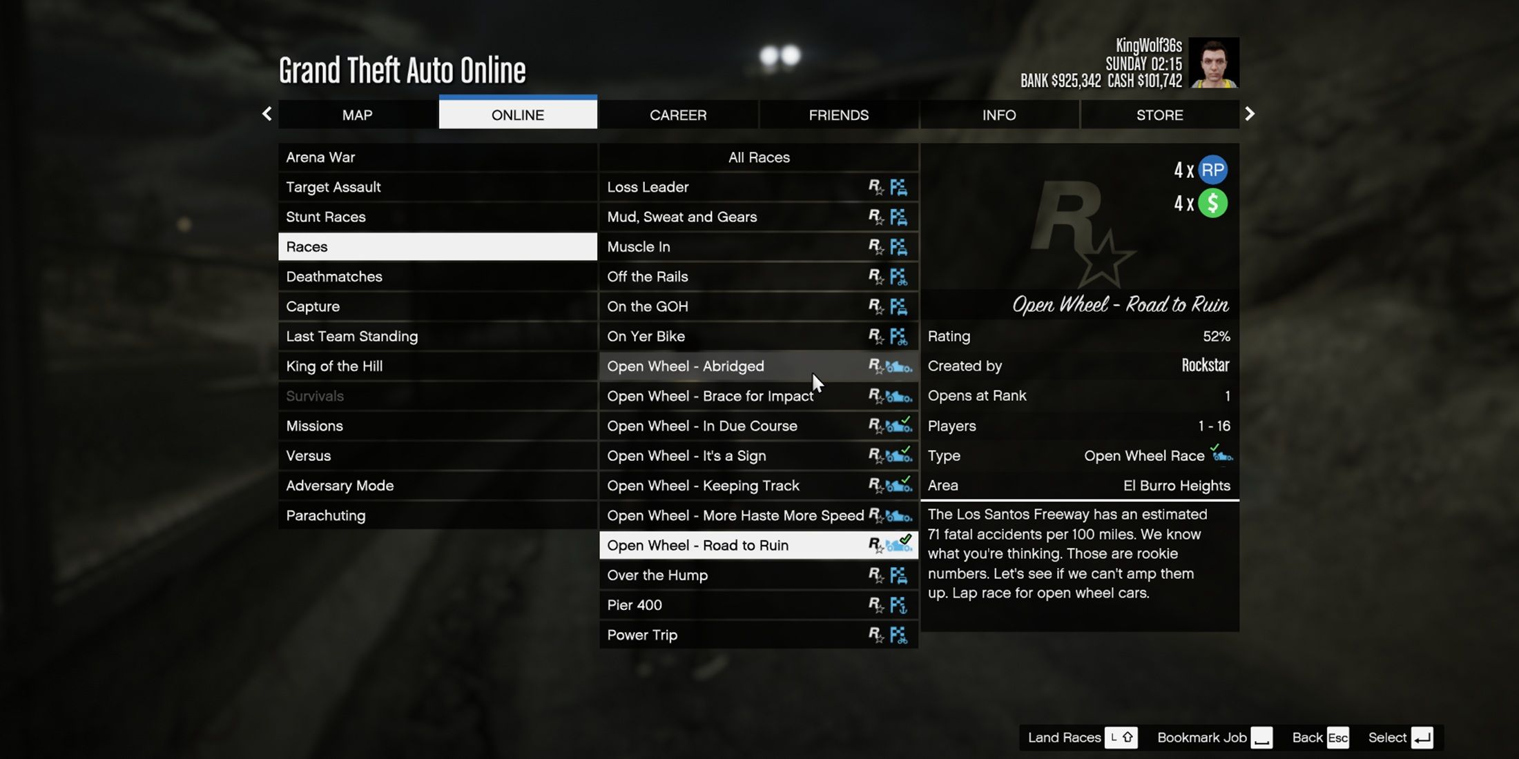 Open wheel race start -GTA Online