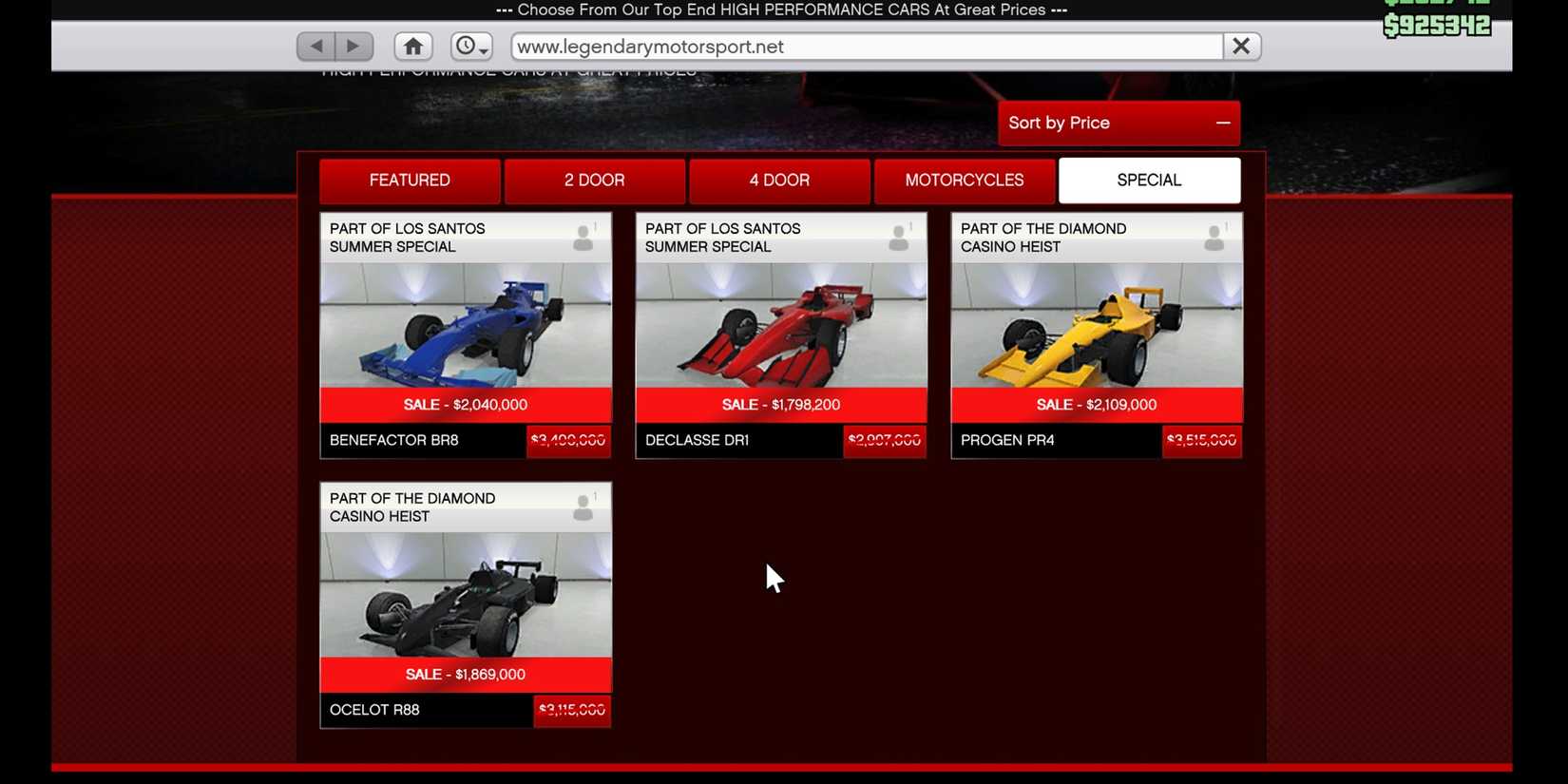 Open Wheel Race Vehicles - GTA Online