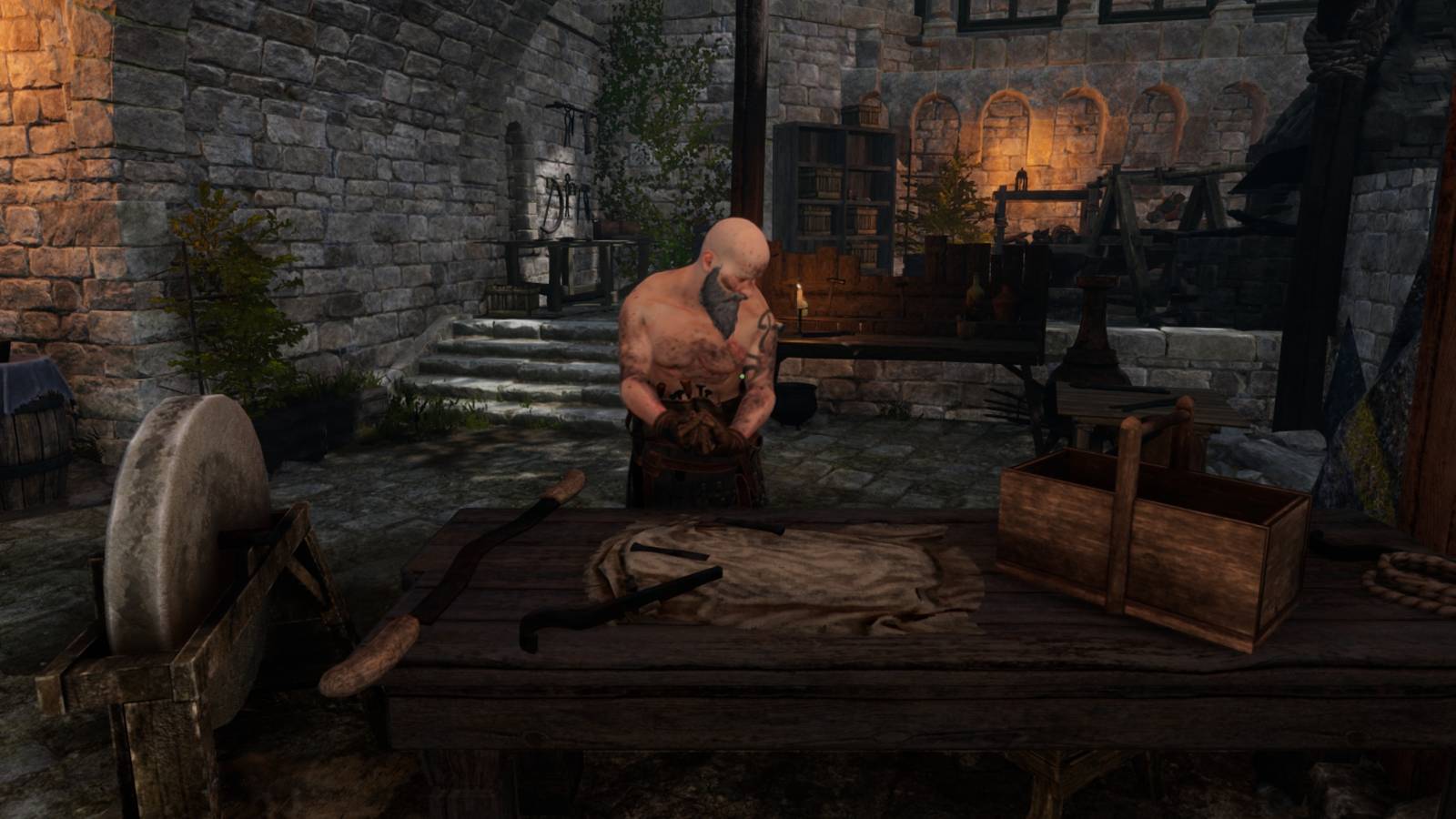 osbryht blacksmith grindstone attach weapon relic armor relic tainted grail the fall of avalon