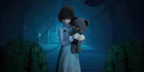 Out of Sight Sophie clutching Teddy