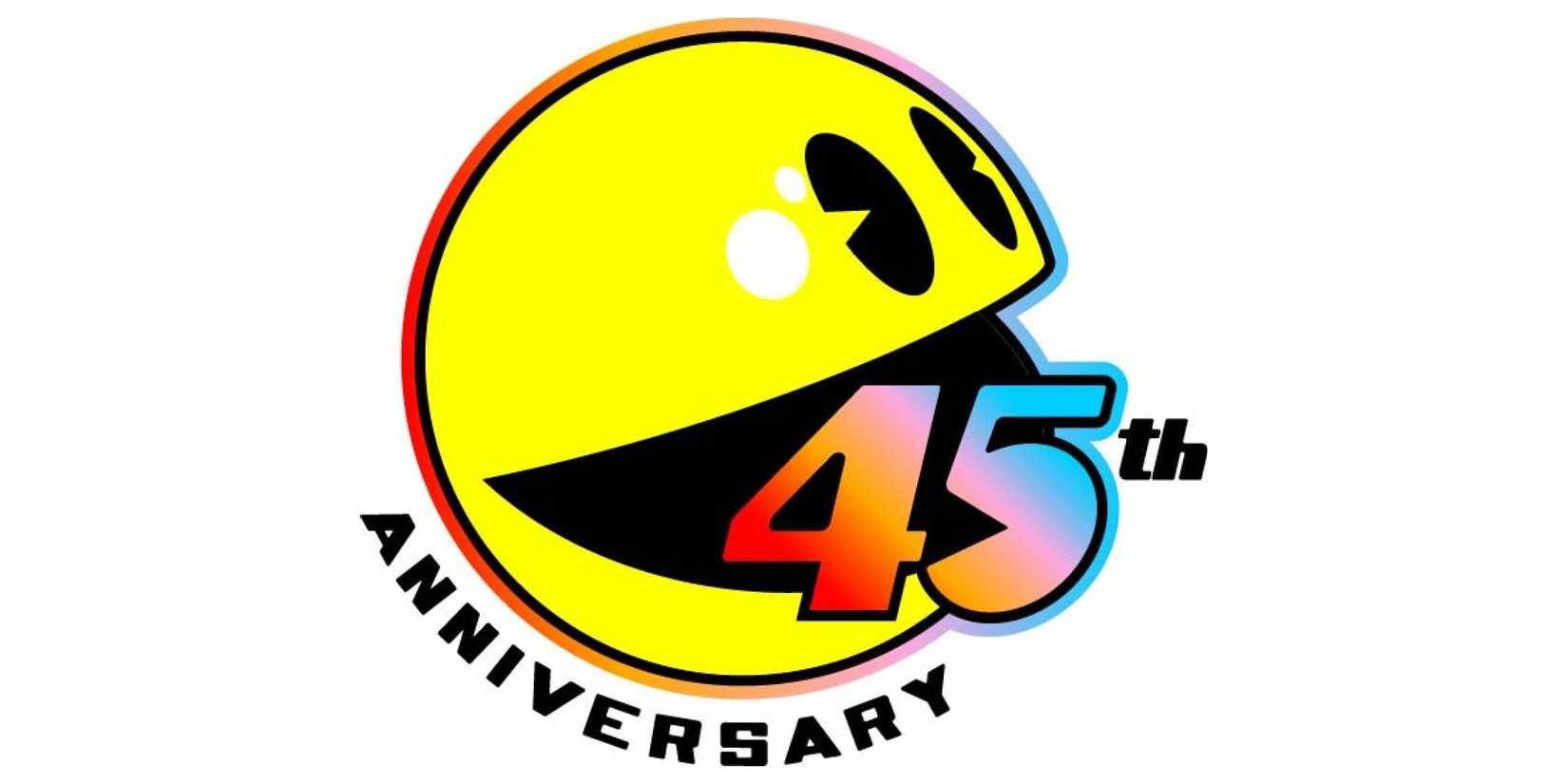 pac man 45th anniversary logo white bg