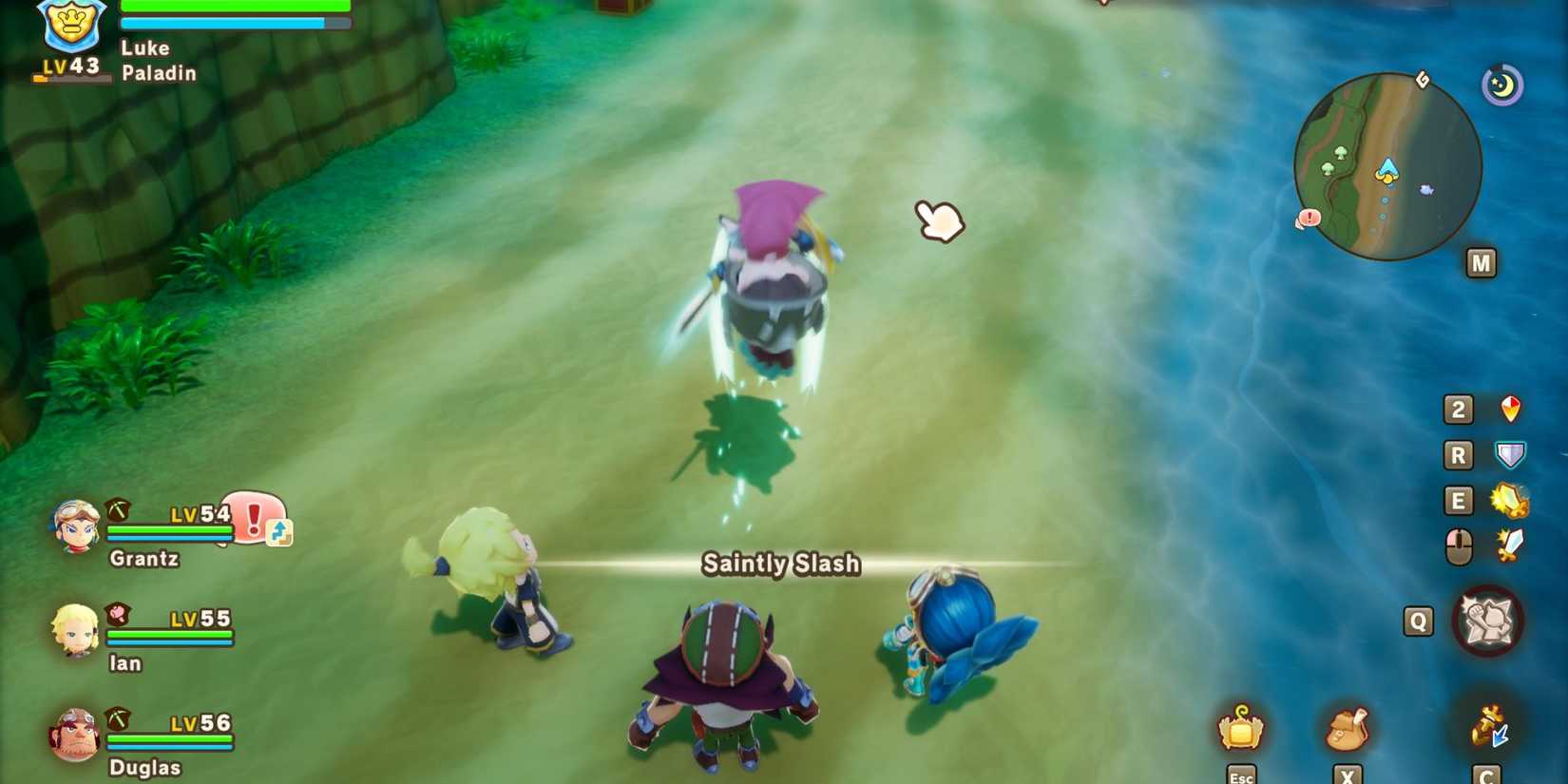 Paladin performing Saintly Slash Fantasy Life i