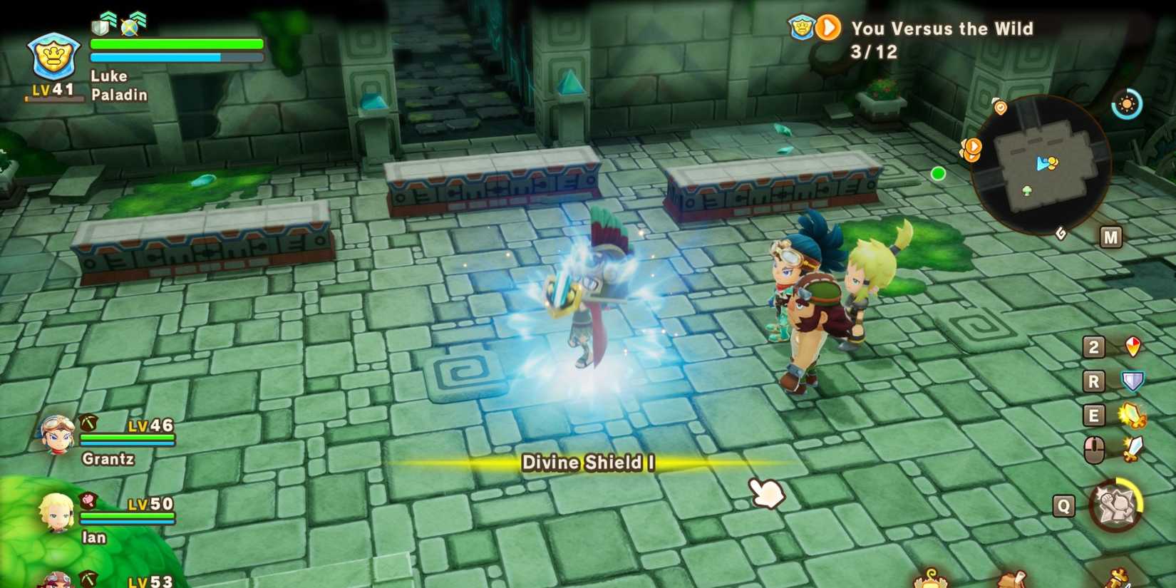 Paladin using Divine Shield in Fantasy Life i