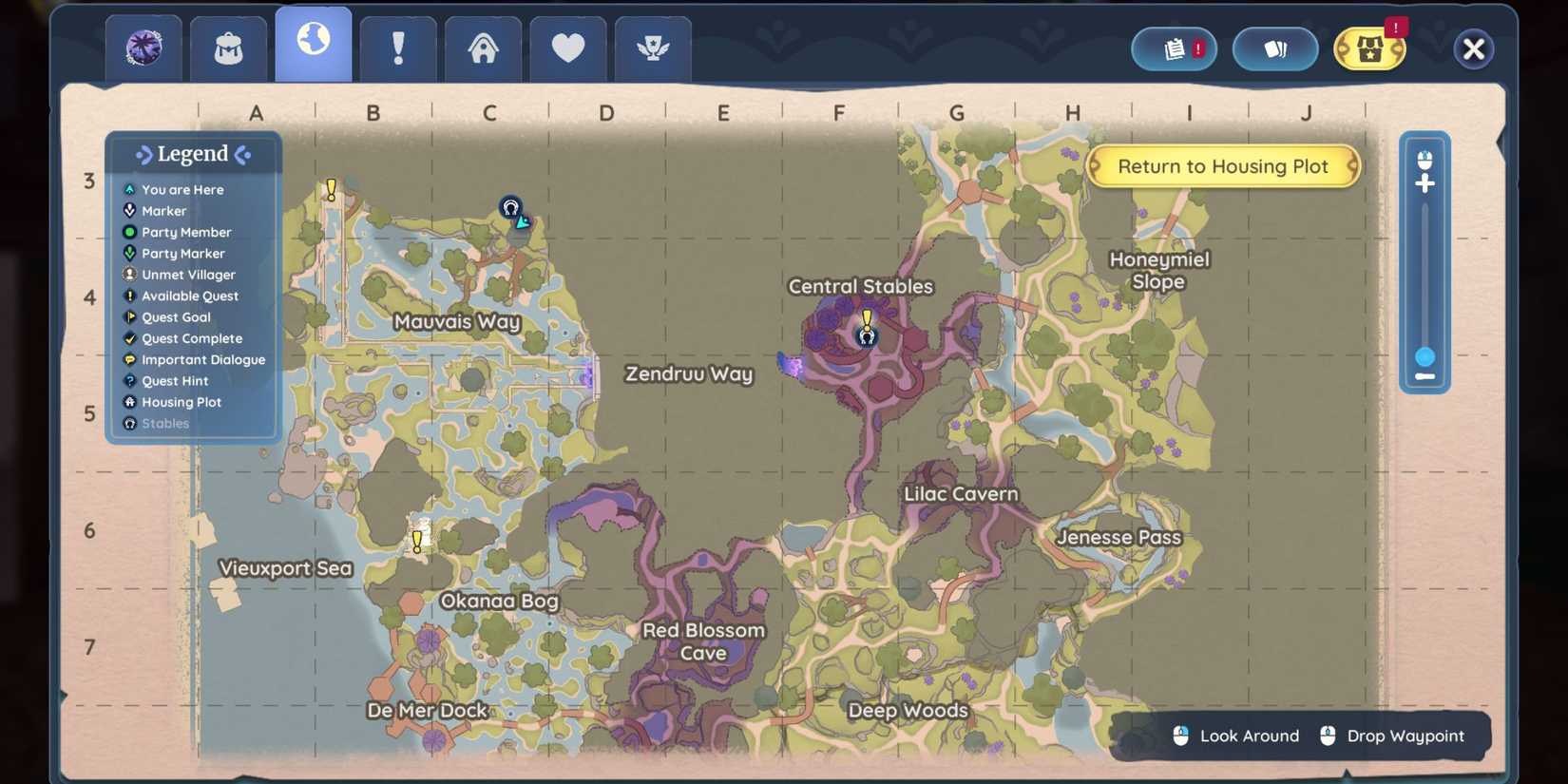 Elderwood map in Palia