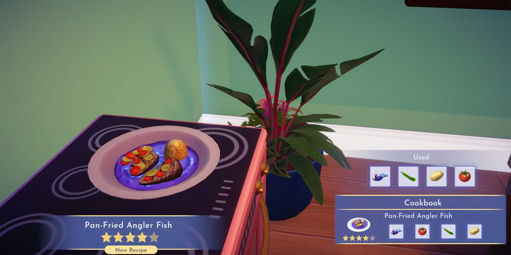 pan fried angler fish in ddv disney dreamlight valley