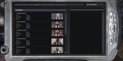PDA Contacts Stalker Shadow of Chornobyl Enhanced Edition