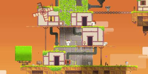 Player standing in Fez