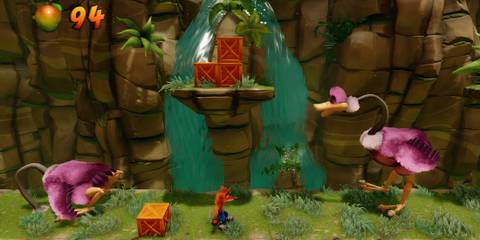 Playing a 2D level in Crash Bandicoot N Sane Trilogy