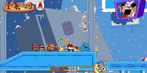 Playing a freezer level in Pizza Tower