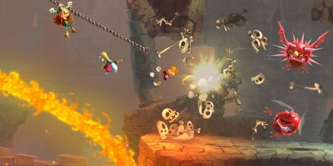 Playing a music level in Rayman Legends
