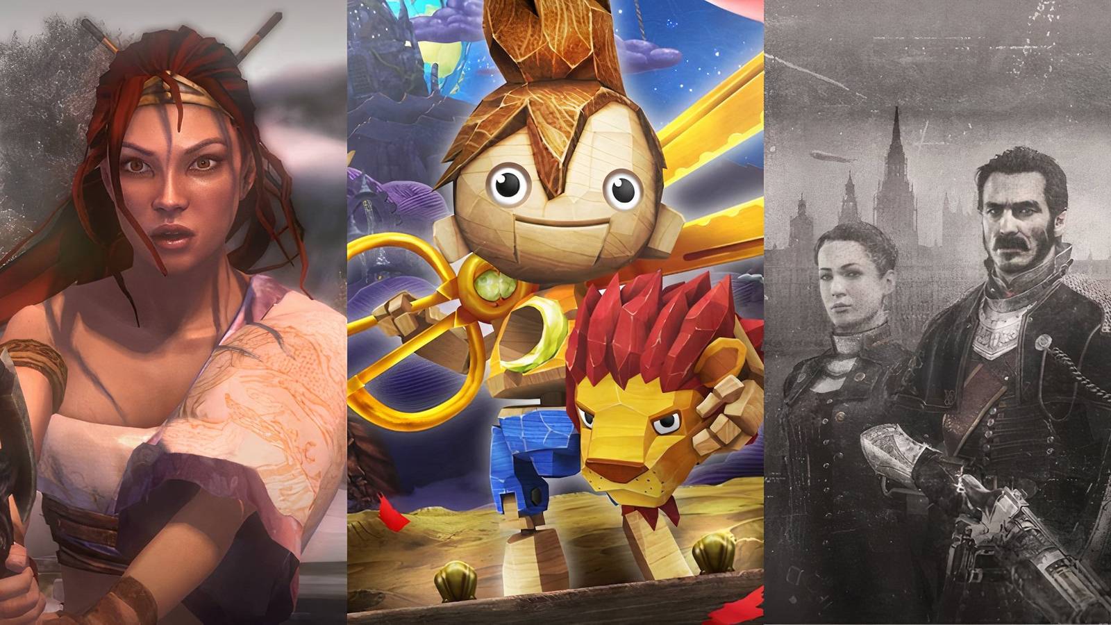 Feature image depicting Heavenly Sword, Puppeteer, and The Order 1886