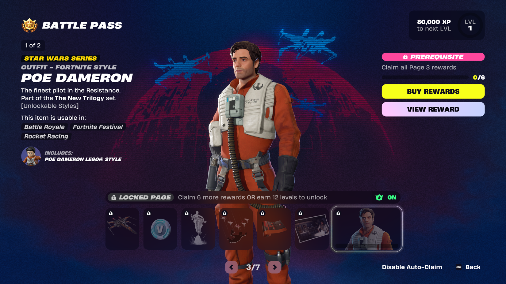 Poe Dameron in Fortnite