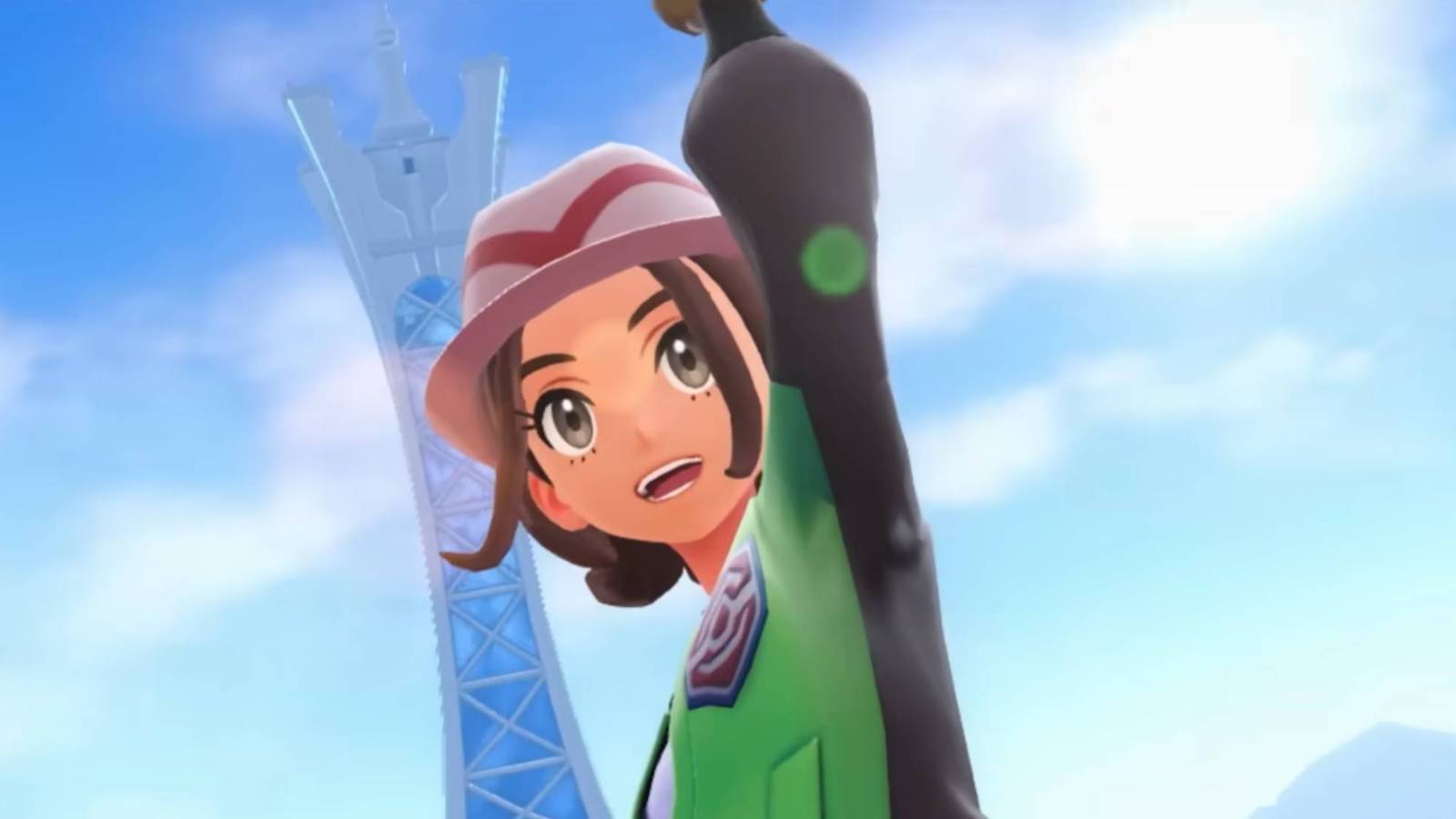 Protagonist cheering in a trailer for Pokemon Legends: Z-A