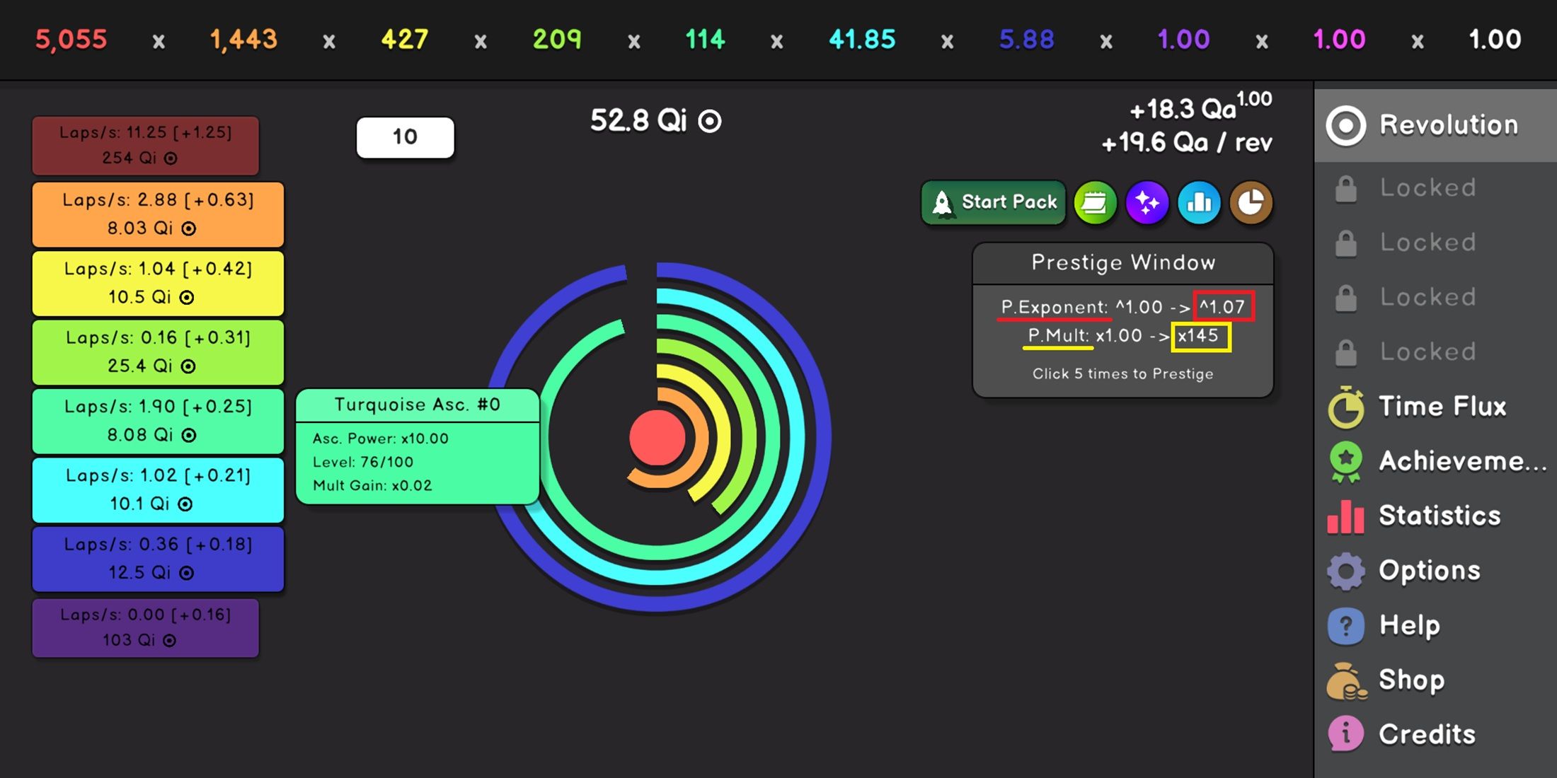 Multi -Exponer's prestige - idle revolution