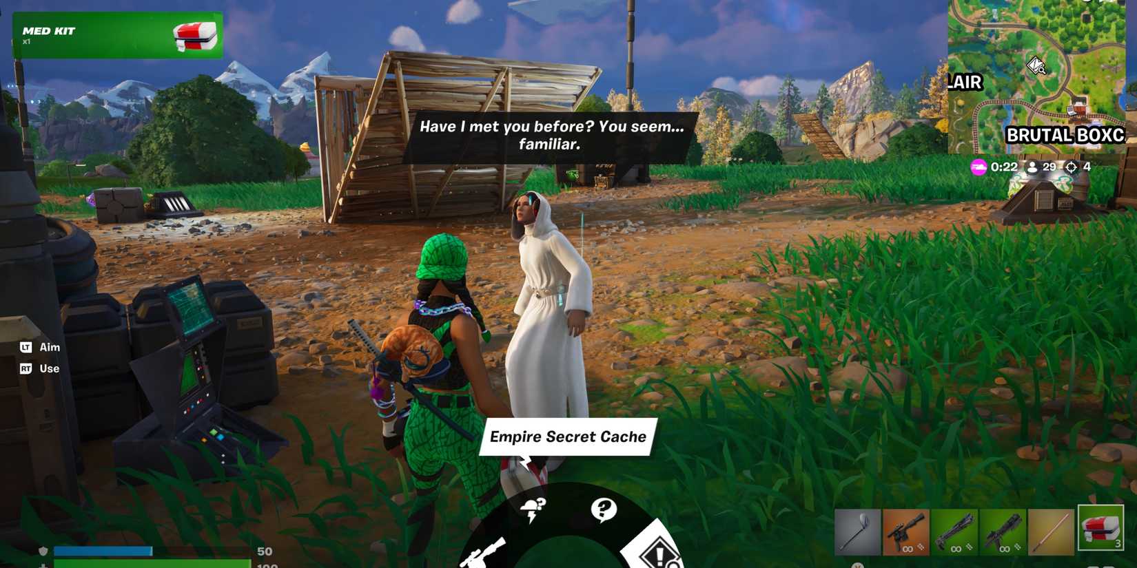 princess leia location fortnite npc