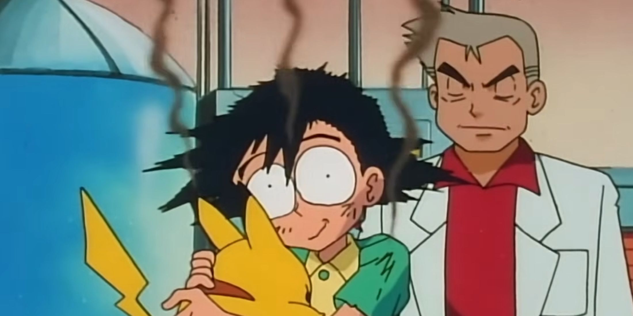 Professor Oak introduces Ash and Pikachu - Pokemon