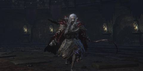 Pthumerian Descendant boss fight in Bloodborne